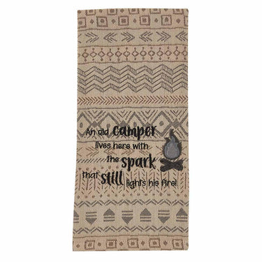 An Old Camper Lives Here Embroidered Dishtowel - Set of 2 Park Designs - The Fox Decor
